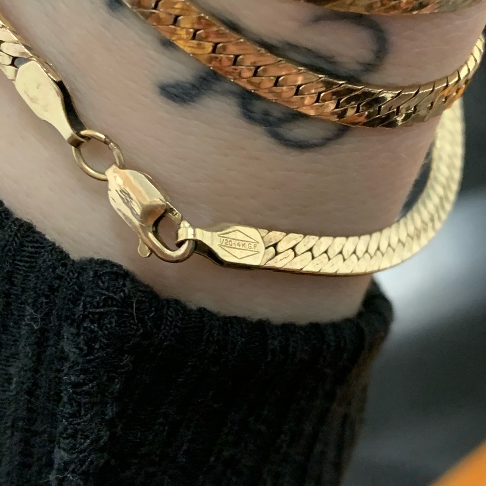 14K Gold 3-1 Bracelet - Necklace - Anklet - Picture 7 of 16
